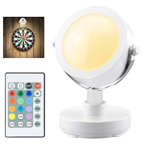 LUXSWAY Battery Operated LED Spotlights Indoor,Wireless Accent Lights with Dimmable,12 Color Changing Puck Light with 2 Remote,Closet Lights with Rotatable Light Head,Stick on DartBoard Lighting-Black 